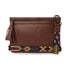 Bolsa Clutch para mujer de asa larga intercambiable artesanal de Chiapas color café